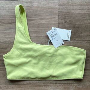 NWT Good American Scuba Hot One Shoulder Bikini Top
